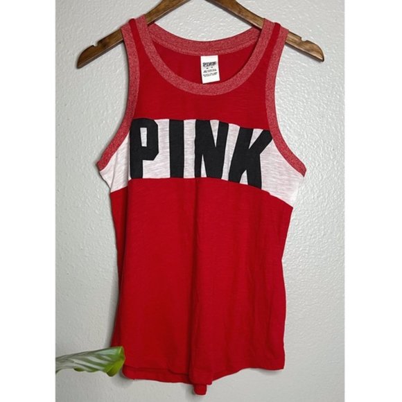 PINK Victoria's Secret Tops - Victorias Secret PINK Red Tank Top